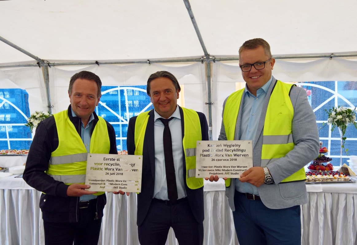 First brick of a new plastic recycling plant in Poland